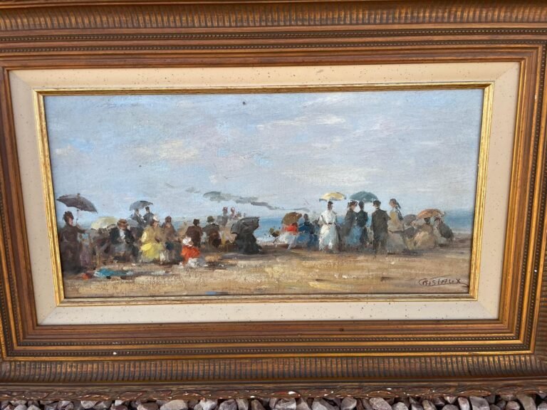 Huile sur toile encadrée